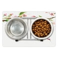 thumbnail image 1 of Watercolor Pet Mat for Food and Water, Apple Tree Blooming in Spring Season Branches Falling Leaves Romantic, Non-Slip Rubber Mat for Dogs and Cats, 18" X 12", by Ambesonne, 1 of 2
