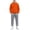 Orange, variant on BXJX Boys Outfit Sets Size 8, Sports Long Sleeve Casual 2 Piece Hoodies and Joggers Sets with Pockets Light Blue