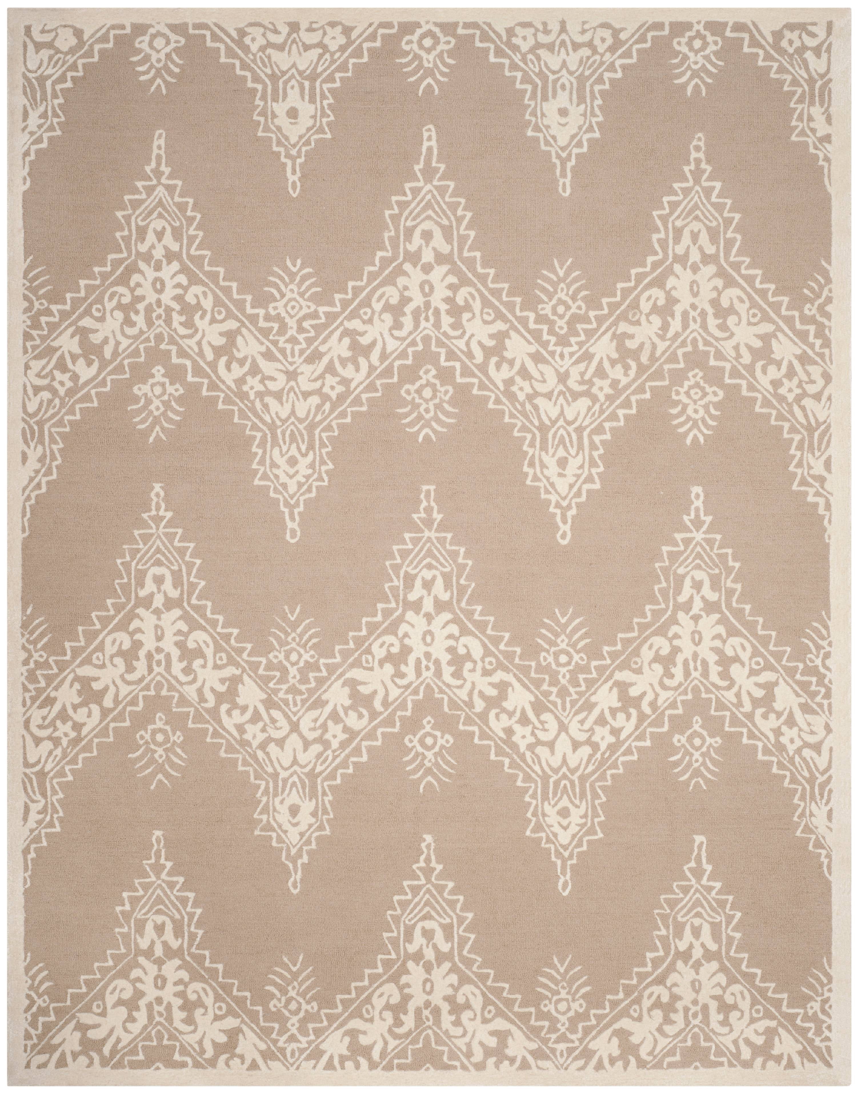 SAFAVIEH Manchester Naomh Medallion Striped Area Rug, Beige/Ivory, 8' x 10'
