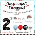 thumbnail image 6 of Two Fast Two Curious Birthday Decorations, Racing Car 2nd Birthday Decoration for Boy Racing Car Theme Banner Garland Cake Topper Number 2 Foil balloon for Boy Race Car Theme Birthday Party, 6 of 6
