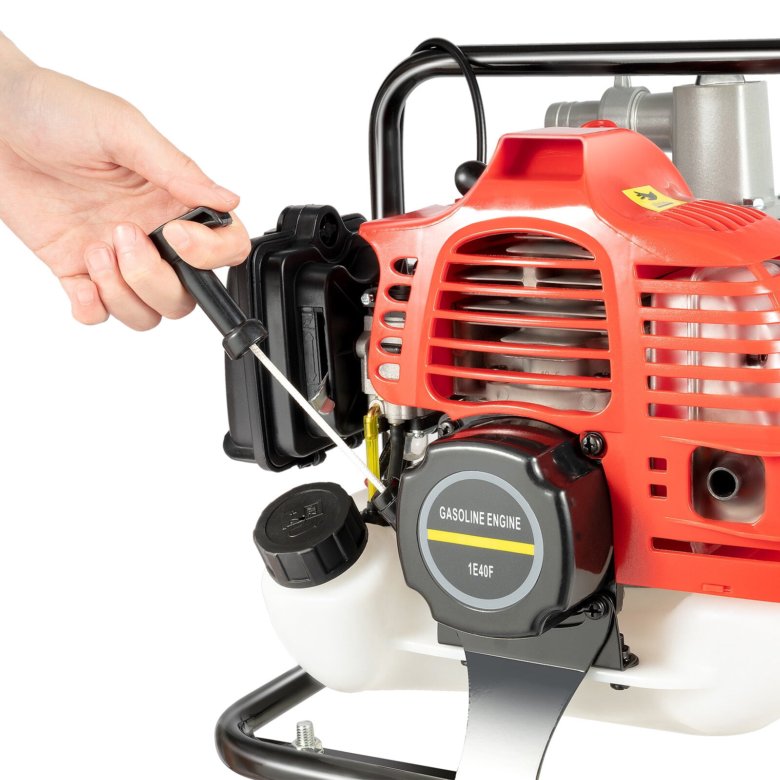Water Pump, 43CC 2-Stroke Gas Water Pump, 2 HP Engine with 1 Inch Inlet Outlet, Max Flow 8 m³/h, Max Head 98.4 ft, for Irrigation, Pond, Pool, Flood Water Transfer, Portable and Durable