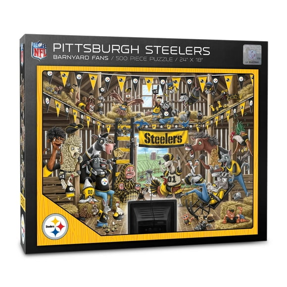 Puzzle YouTheFan NFL Pittsburgh Steelers Barnyard Fans, 500 unidades