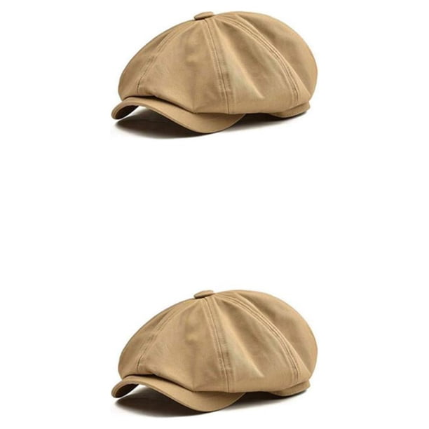 Gorra de Poliéster Sonducket para Hombre Boina de Viaje Ajustable Vintage Albaricoque 2piezas