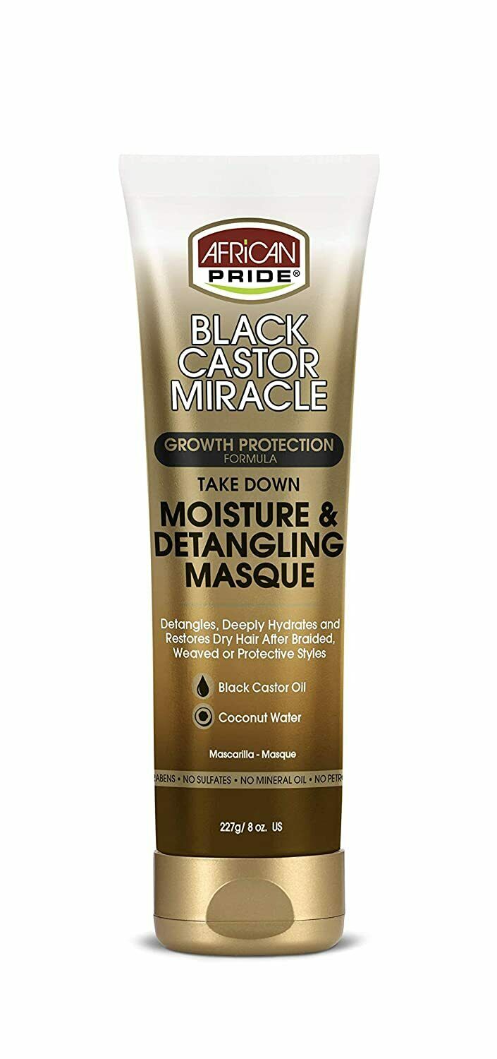 African Pride Black Castor Miracle Take Down Moisture & Detangling