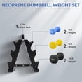thumbnail image 3 of BalanceFrom Dumbbell Set with Stand (5lbs, 8lbs, 12lbs set), 3 of 7