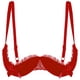 thumbnail image 1 of Womens 1/4 Cups Underwire Bra Halter Neck O Ring Sheer Lace Push Up Brassiere Lingerie Breast Open Bras Underwear, 1 of 4