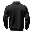 thumbnail image 4 of Yiaimeir Mens Half Zip Pullover Sweatshirt Long Sleeve Stand Collar Casual Top with Chest and Sleeve Pockets Comfortable Fit, 4 of 5