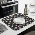 thumbnail image 3 of Pioneer Flower Floral Print Pattern Kitchen Dish Drying Mat 1 Pack, Ultra Absorbent Microfiber Drainer Mat, 16"x18", 3 of 6