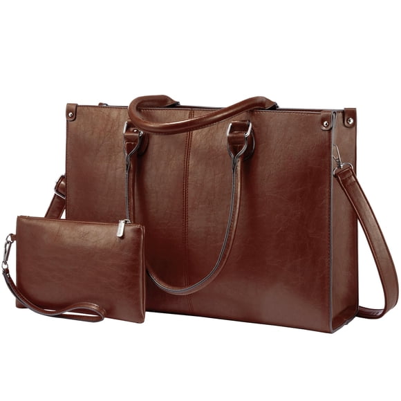 Bolsa para portátil LOVEVOOK para mujer de 15.6 pulgadas, piel vintage