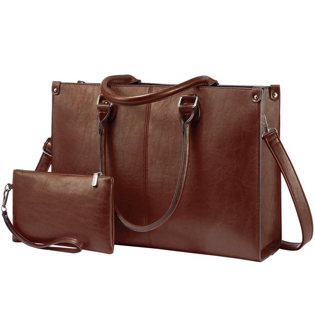 Bolsa para portátil LOVEVOOK para mujer de 15.6 pulgadas, piel vintage