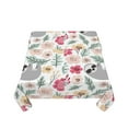 thumbnail image 5 of Wukai Cute Cartoon Sloth Waterproof Tablecloth for Kitchen Dining, Fits Square Tables for 2-4 Seats -60"x60", 5 of 7