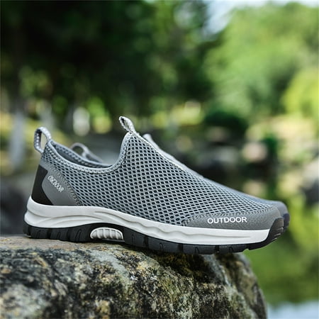 

jjayotai Shoes for Men Mesh Shoes Breathable Sports Men S Shoes Cover Feet Lazy Shoes Flash Picks