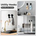 thumbnail image 5 of Shower Hooks for Inside Shower,No-Drill Removable&Reusable Towel Hooks for Bathroom,Heavy Duty Suction Cup Hooks for Glass Window,2 Pack(Black), 5 of 10