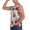 thumbnail image 3 of Balery Rose Flowers Camisetas sin mangas para hombre, absorbe la humedad y protege contra el mal olor.-Large, 3 of 7