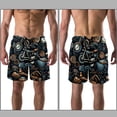 thumbnail image 3 of luoweisi Men's Beach Shorts Quick Dry Swim Trunks with Mesh Lining Motorcycle L, 3 of 5