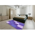 thumbnail image 5 of Ahgly Company Machine Washable Indoor Round Transitional Purple Mimosa Purple Area Rugs, 7' Round, 5 of 7