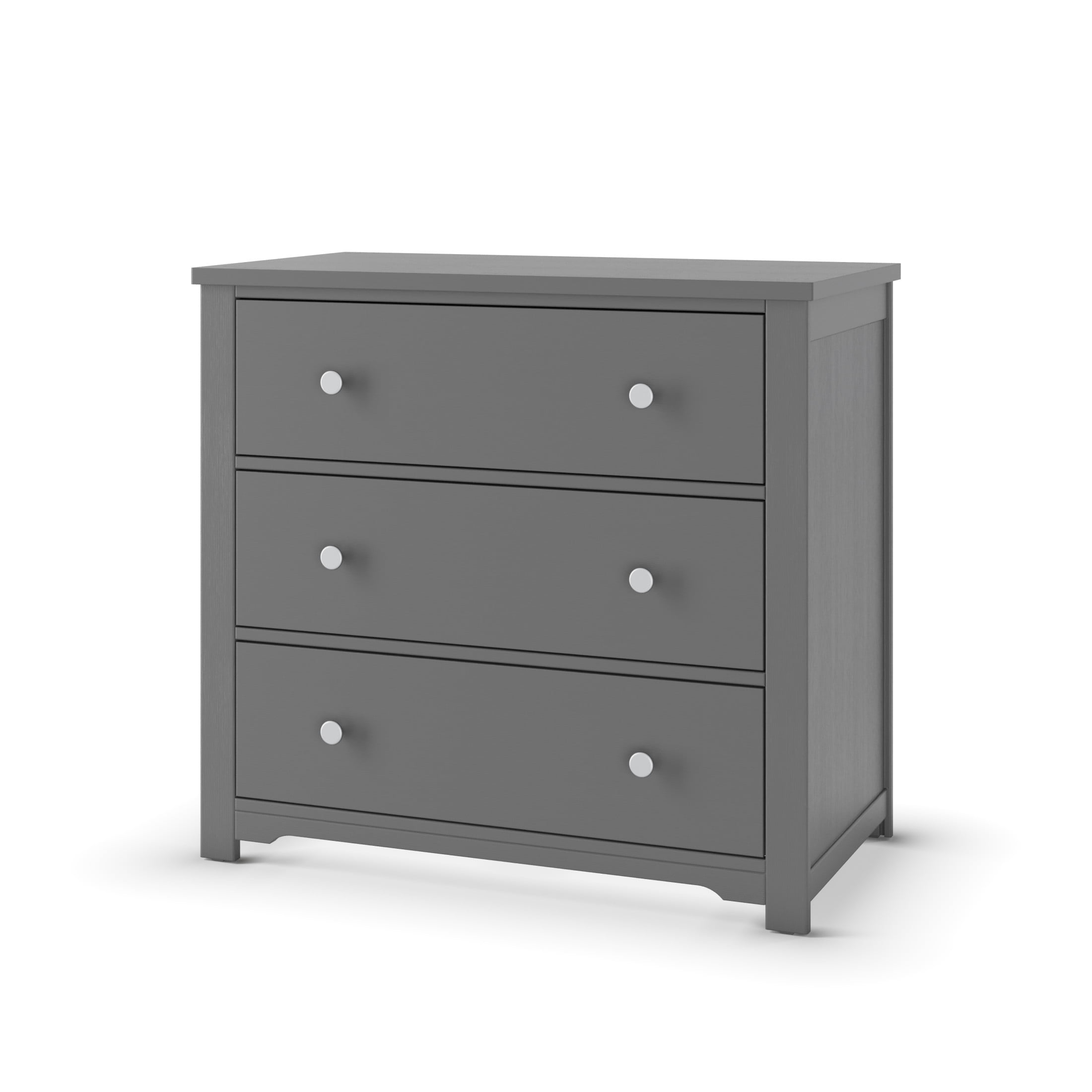 Child Craft Harmony 3 Drawer Dresser with Removable Changing Table Topper for Nursery or Bedroom, (Brushed Pebble)