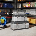 thumbnail image 2 of HOMCOM 3 Pieces Toolbox, 23"/ 19"/ 16" Stainless Steel Tool Box Case Set, 2 of 10