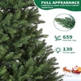 thumbnail image 4 of Artificial Christmas Tree, Fraser Fir with Colorful LED Lights, Premium Unlit Hinged Design,  Holiday Decor Dense Branches Realistic Holiday Décor​ w/Easy Assembly, Full & Realistic Xmas Tree, 4 of 7