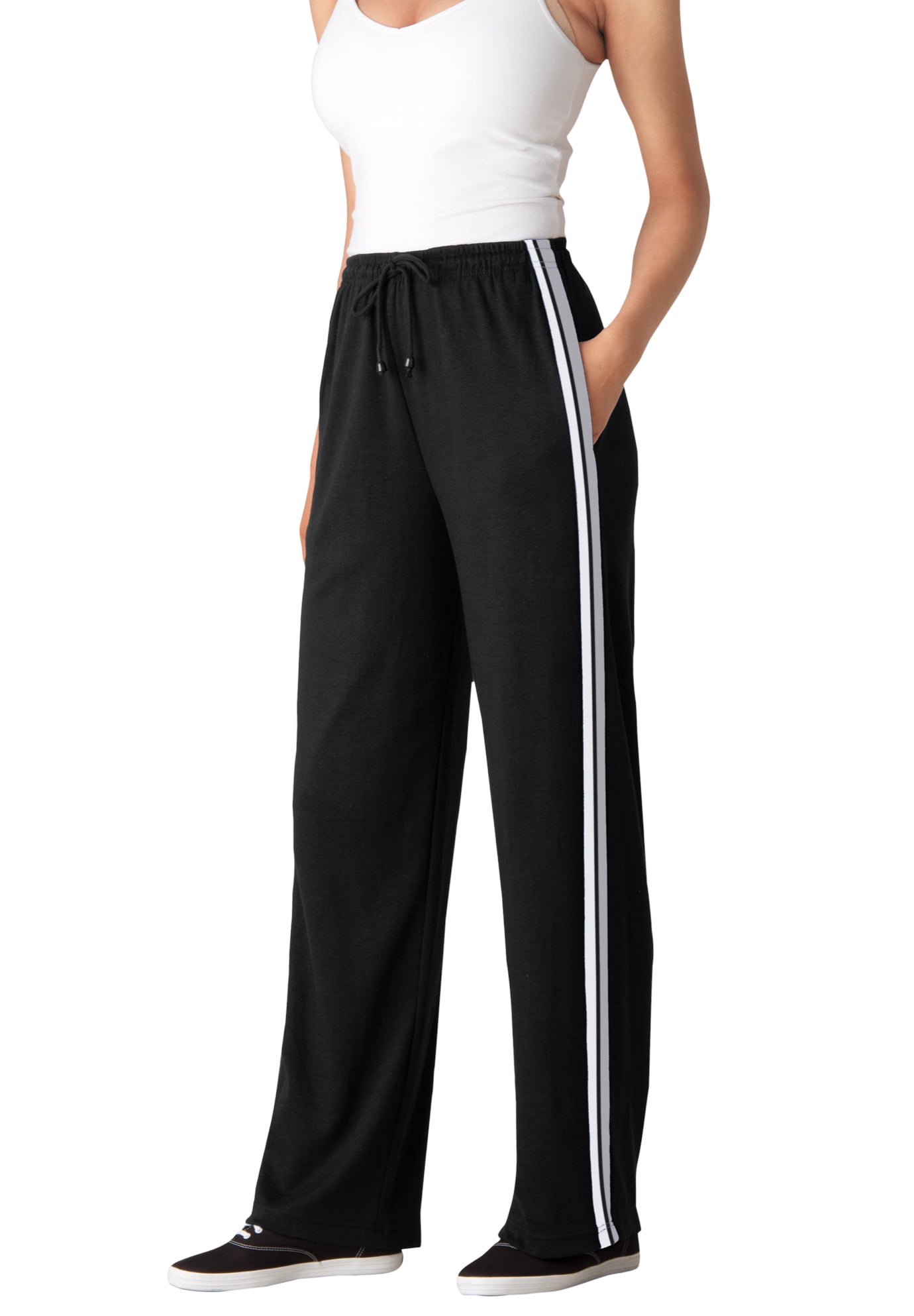 plus size side stripe pants