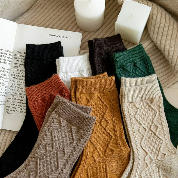YDJKET 8 paires de chaussettes d hiver en cachemire pour femme