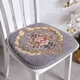 thumbnail image 1 of Xiao Hua Cojín para Silla de Comedor Estilo Farmhouse en Forma de U - Juego de 4 Piezas, Cojín Floral Vintage, Cierre Oculto, Cojín para Silla de Cocina y Oficina, 16.93 X 16.54 Inches, Grey-A05, 1 of 4