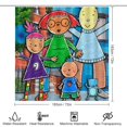 thumbnail image 2 of Pinky Dinky Doo-theme 4-Piece Shower Curtain Set with Rugs, Waterproof Bathroom Decor Set Includes Bath Mat, U-Shaped Rug, Toilet Lid Cover and Curtain with Hooks, 2 of 6