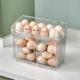 thumbnail image 6 of Eggs Container with Handle, White or Green Plastic Organizer for Refrigerator Door with Storage Box, Non-slip & Stackable Design for Kitchen Cabinet and Countertop Use,Vsgery, 6 of 8