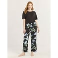 thumbnail image 3 of Joyspun Women’s Sleepwear Knit Cropped Pajama Pants, 25'' Inseam, Sizes S-3X, 3 of 6