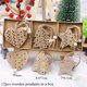 thumbnail image 1 of Colgantes huecos de madera para Navidad, adornos colgantes de Papá Noel, muñeco de nieve, Ángel, decoraciones para árboles de Navidad, regalos, 12 unids/lote por caja, 1 of 4