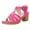 #193-Hot Pink, variant on Women's Chunky Heel Fashion Sandals with Adjustable Ankle Strap and Cushioned Footbed for Spring and Summer Casual Wear Plus Size