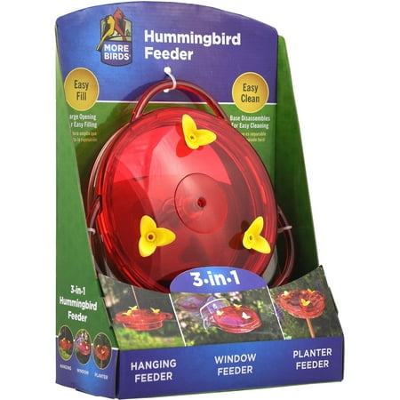 More Birds 3-In-1 Hummingbird Feeder (Best One Hummingbird Feeder)