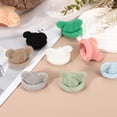 thumbnail image 4 of Uxcell 2 Pcs Mini Gorros de Punto para Muñecas, Gorras de Hilo Verde Claro con Orejas de Oso para Juguetes de Peluche, Decoración de Invierno, Accesorios para Cabello de Muñeco, Adornos de Navidad DIY, 4 of 6