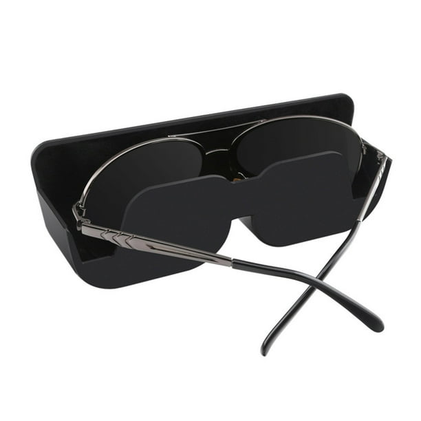 Estuche para gafas de coche, soporte adhesivo para anteojos, estuche para tarjetas, piezas interiores para automóviles Likrtyny Accesorios para autos y motos