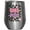 Silver, variant on Girl Pwr, Retro Feminist Themed Art Merch Gift, White 12oz Wine Tumbler