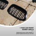 thumbnail image 4 of Car Front Kidney Grille Sport Racing Grills For BMW E46 4 Door 1998-2001 Bumper Hood Mesh Air Vent Radiator Cover, 4 of 6