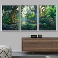 thumbnail image 2 of wall26 Framed Canvas Print Wall Art Set Fantasy Green Tropical Jungle &amp; River Floral Nature Illustrations Modern Art Rustic Scenic Wilderness for Living Room, Bedroom, Office - 24"x36"x, 2 of 5