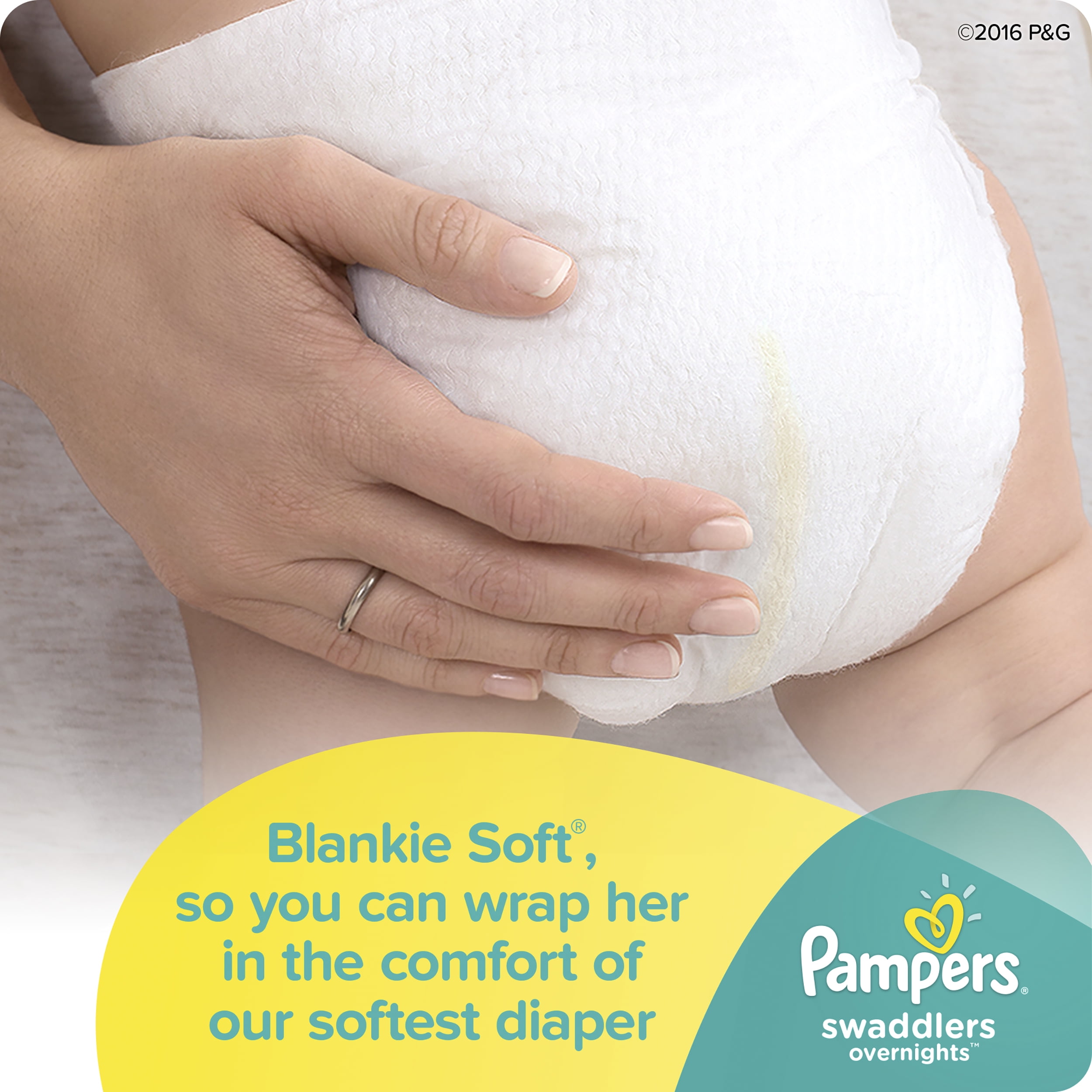 Pampers Swaddlers Soft and Absorbent Overnights Diapers, Size 6, 44 Ct