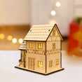 thumbnail image 2 of Centro De Mesa De Casa De Madera Sin Terminar Village Christmas DIY StyleE 11x7.8x11.6cm Sunnimix Casa de pueblo, 2 of 7