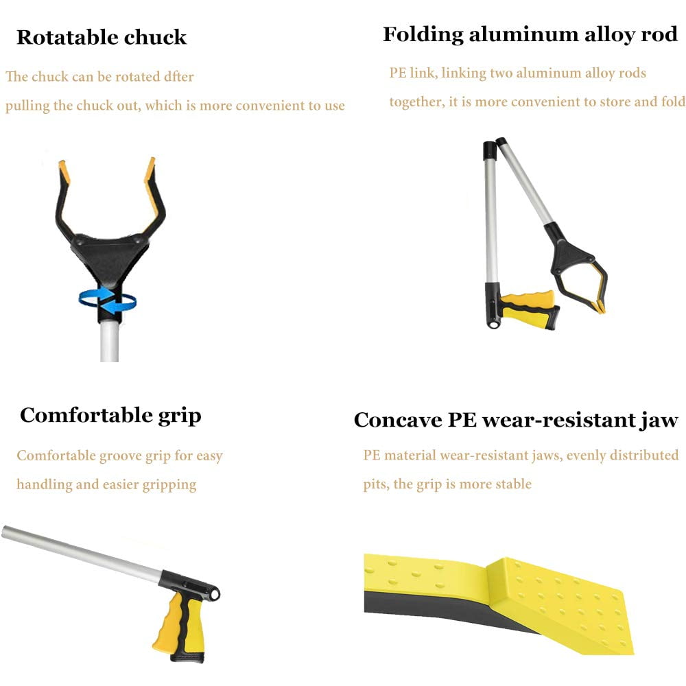 Grabber Reacher Tool for Elderly, 32" Foldable Claw Grabber, Pick Up