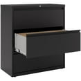 thumbnail image 6 of Hirsh 36" Wide 3 Drawer Metal Lateral File Cabinet - Black - 2 units total, 6 of 7