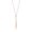 Rose Gold, variant on harmtty Charm Necklace Hollow Out Triangle Pendant Adjustable Chain Allergy Free Colorfast Decoration Sexy Pull Adjustment Tassel Charms Chain Necklace Women Accessories,Stainless Steel
