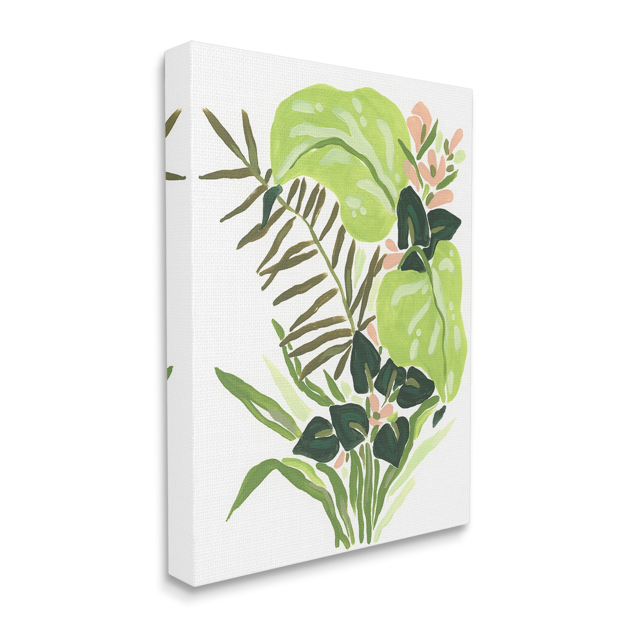 Stupell Industries Modern Jungle Leaves Botanical & Floral Painting Gallery Wrapped Canvas Art Print Wall Art, 36 x 48