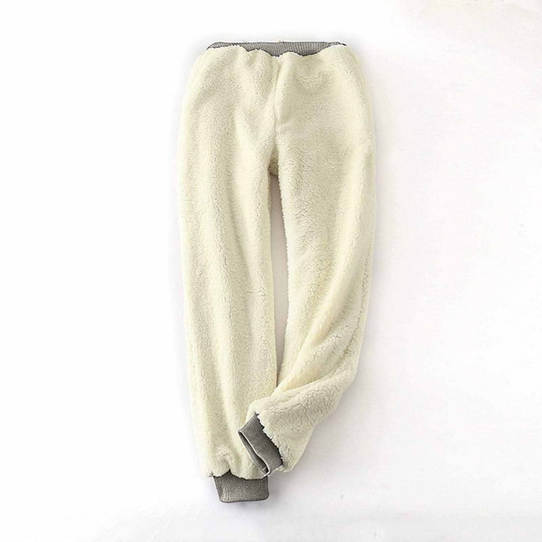 Aboser Winter Fleece Lined Sweatpants Women Butter Soft Thermal Sweat Pants  with Pockets Fashion Drawstring Jogger Pants Fun Print Plush Trousers 