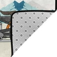 thumbnail image 3 of DouZhe Motorcycle Wanderlust Pattern Area Rugs Non-Slip Machine Washable Floor Mat, Travel Rider Style Carpet Doormat, 63x48 inches, 3 of 6