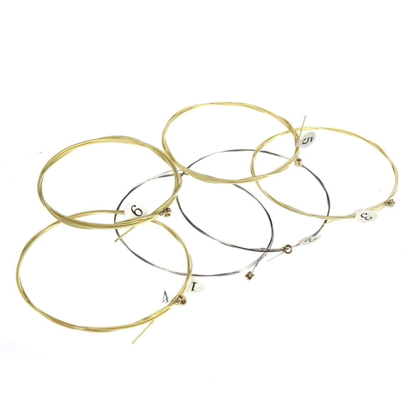 Acoustic Guitar Strings Pack of 6 Acoustic Guitar Strings Brone Replacement Strings for Acoustic Wooden Guitar Beginners Guitar Accessories String Set for Western Guitar