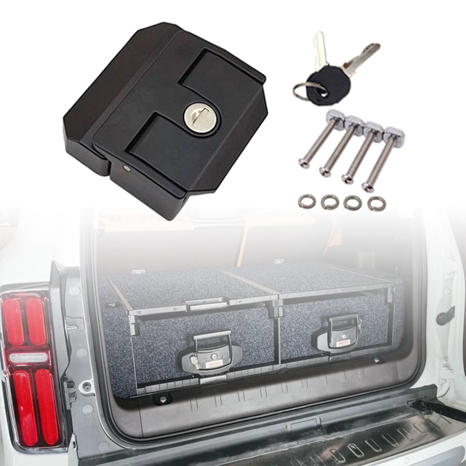 Baoblaze Tool Box Lock with M5*40 Screws Cabinet Door Lock for Aluminum Doors RV interior black