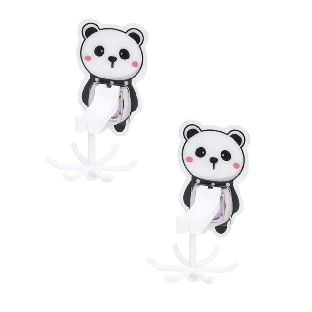 Oleegame 2PC Spoon And Lid Rest Free Punching Rotating Cartoon Six-Claw Hook Kitchen Wall-Mounted Kitchenware Storage Rack