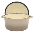 thumbnail image 3 of Gibson Home 7 Qt Enameled Cast Iron Dutch Oven Pot with Lid – Round, Oven Safe to 500°F, Ideal for Bread Baking & Stews - Gradient Taupe, 3 of 14