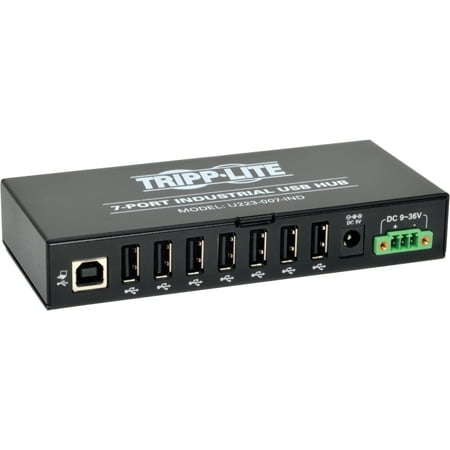 Tripp Lite U223 007 IND 7 Port Rugged Industrial USB 2.0 Hi Speed Hub w 15KV ESD Immunity and metal case, (Best 7 Port Usb Hub)